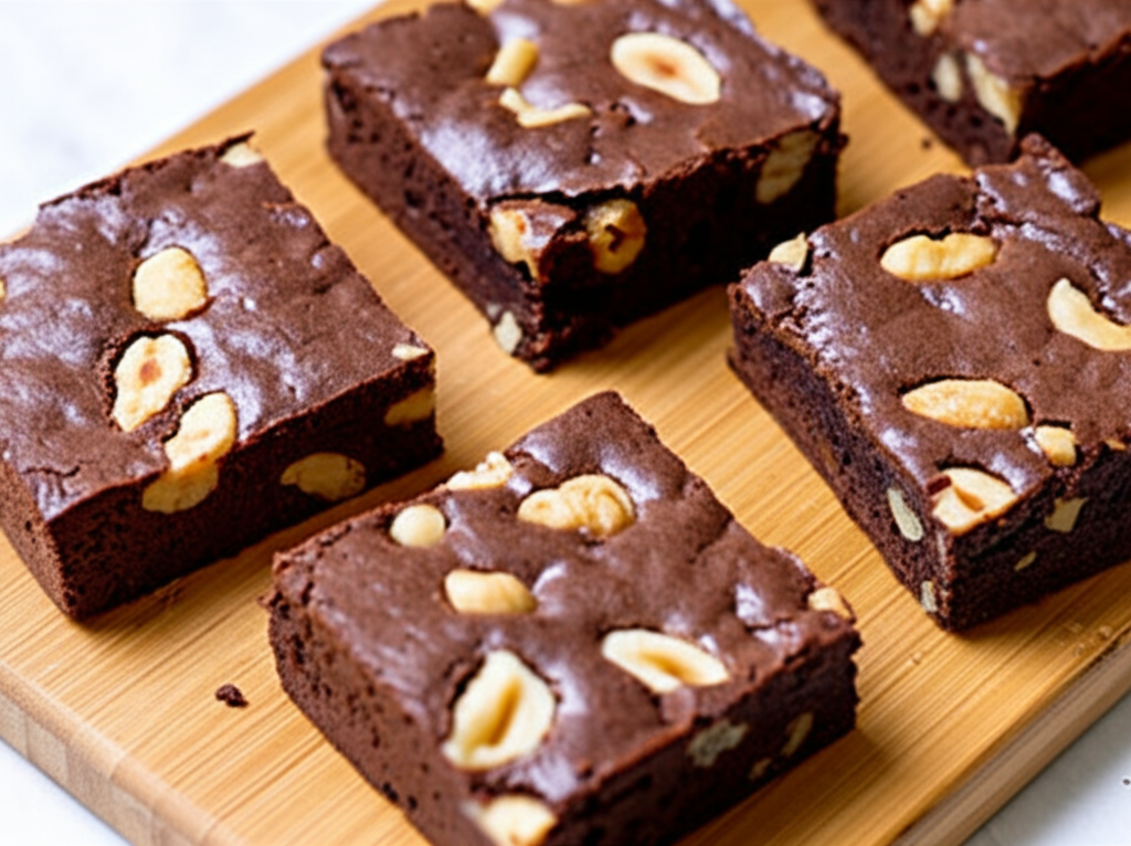 Deliciosos brownies recién horneados